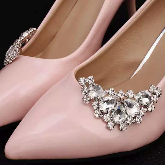 Sparkling Crystal Bridal Shoe Clips – Elegant Rhinestone Accents for Any Shoes