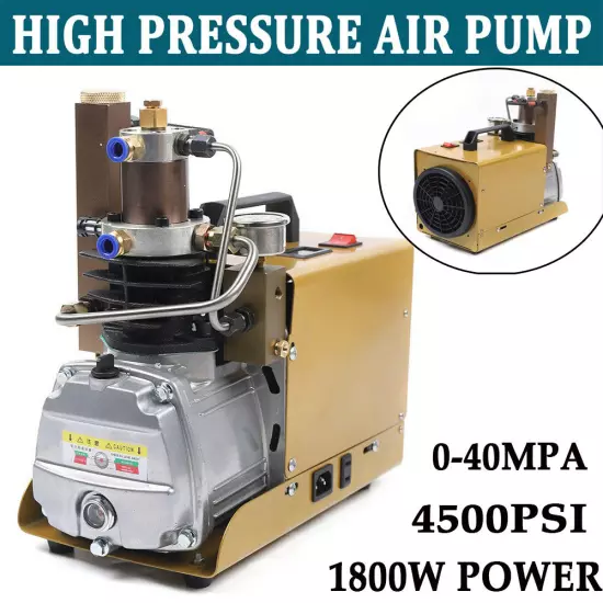 High Pressure Electric Air Compressor Scuba Diving Pump Water-Cooling 4500PSI 