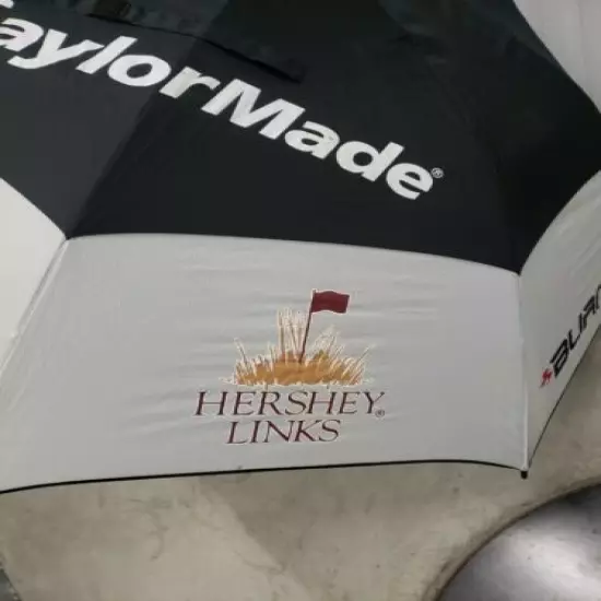 Rare TaylorMade Burner Hershey Links 62" Umbrella Black & White