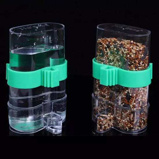 Bird Water Dispenser Parrot Water Feeder Bird Seed Container for Cage Parakeet W