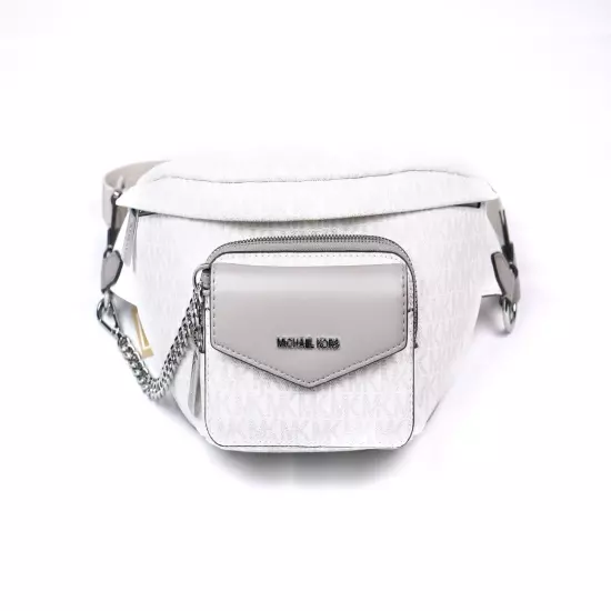 Michael Kors MAISIE Logo PVC Large 2 in 1 Waist Pack Belt Fanny Bag Card Case