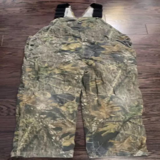 Mossy Oak Field Staff Camoflage Camo Hunting Bibs Overalls Mens Size Large