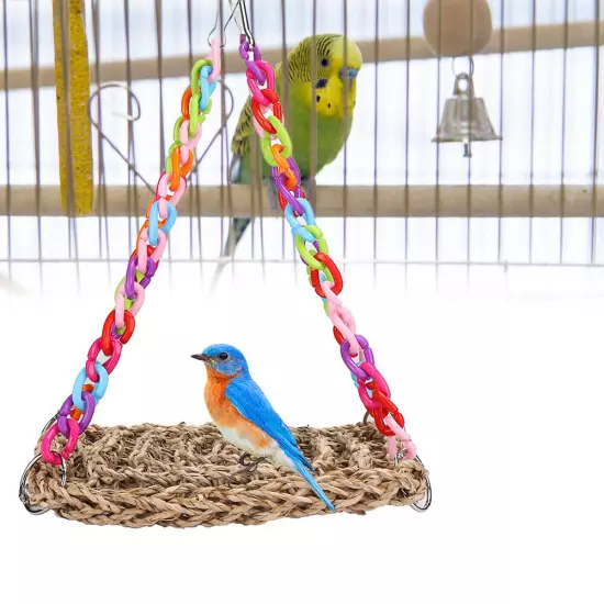 Parrot Swing Hammock Toy Hanging Parrot Bird Chewing Climbing Toy Pet Toys