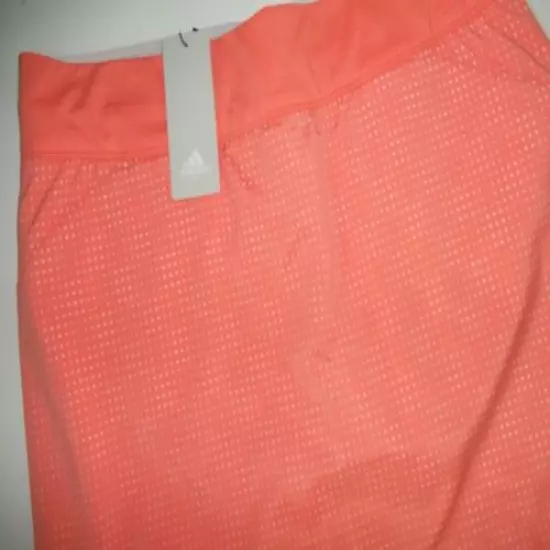 ADIDAS Ladies GOLF Pull On RANGEWEAR Coral Dot Pockets SKORTS Womens LARGE NEW