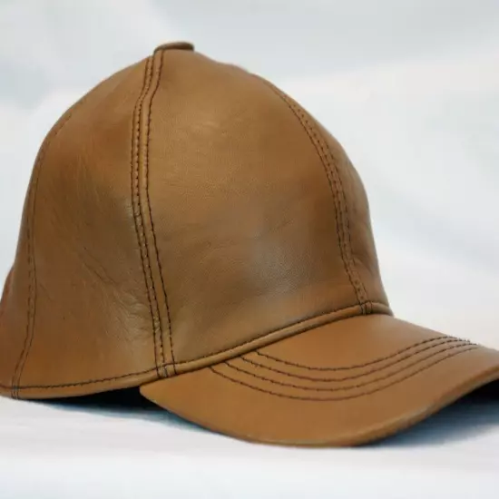 New 100% Real Genuine Lambskin Leather Baseball Cap Hat Sports Visor 40 COLORS