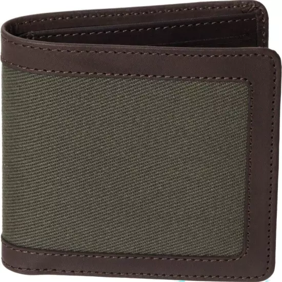 Filson Packer Wallet MADE IN USA Rugged Twill Leather Otter Green