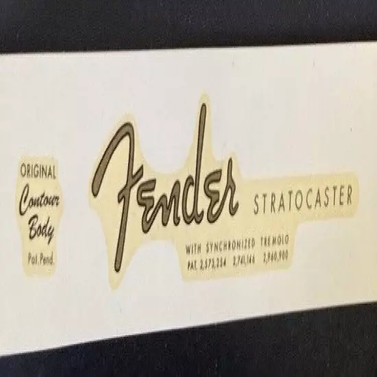 STRATOCASTER FENDER 1963 1962 1961 1964 Perfect logo WATERSLIDE RAISED Decal