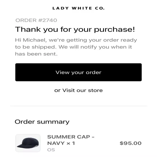 Lady White X HW Dog Co Navy Cap