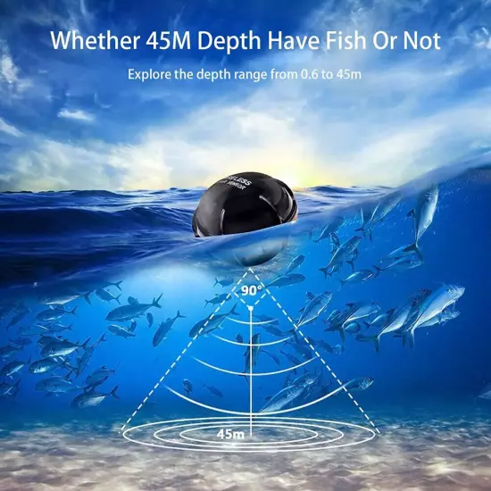 Wireless Sonar Fish Finder Underwater Depth Echo Sounder With Fishing Detector