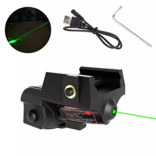 Compact USB Rechargeable Green Laser Sight For Pistol Glock17 19 Taurus G2C G3C