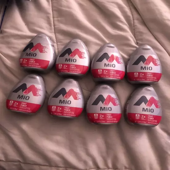 (8) Mio 2X fruit punch liquid water enhancer