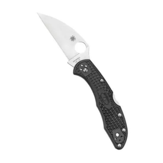 Spyderco C11FPWCBK Delica 4 Wharncliffe VG-10 Stainless Steel PlainEdge Knife