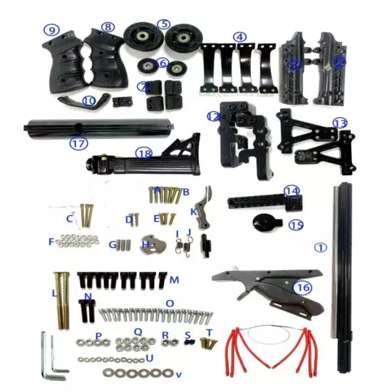 Very Powerful Slingshot Rifle Semi Automatic Wolf King Updated Not assembled