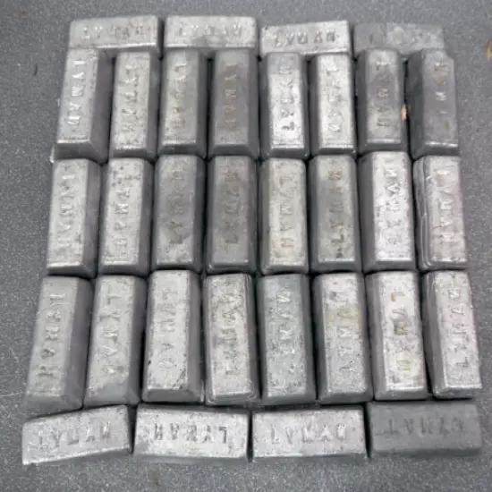 LYMAN Lead Alloy Ingot Bars Lot of Approx 25lbs / 31 Bars / Bullets / Fishing 