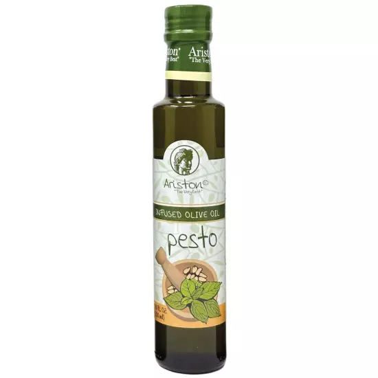 Ariston Pesto Infused Olive oil 8.45 fl oz 2 pk with mess free pour spout