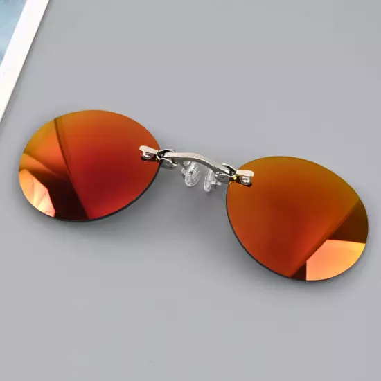 Clip On Nose Glasses Round Rimless Morpheus Sunglasses Mini Frameless Eyeglasses