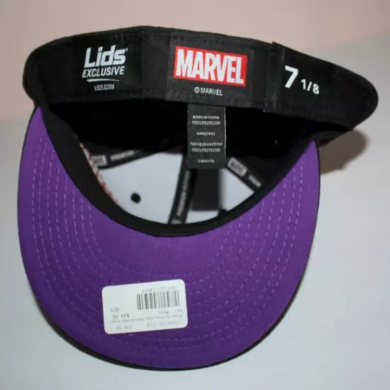 Lids Exclusive MARVEL BLACK PANTHER Premium Fitted Hat Cap Size 7 1/8 Black *5R