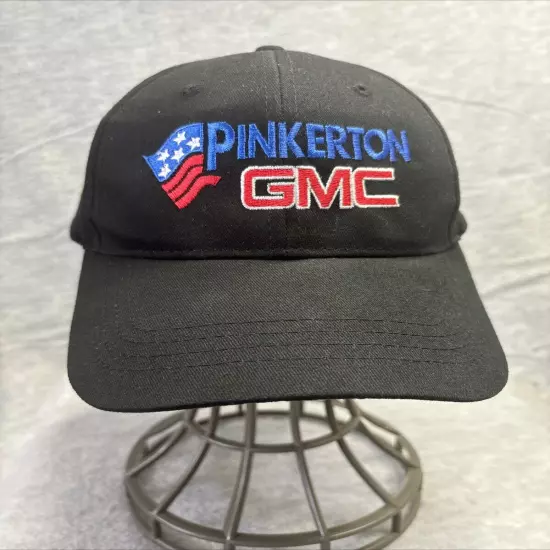 Pinkerton GMC Cap Hat Black Strap Back Embroidered