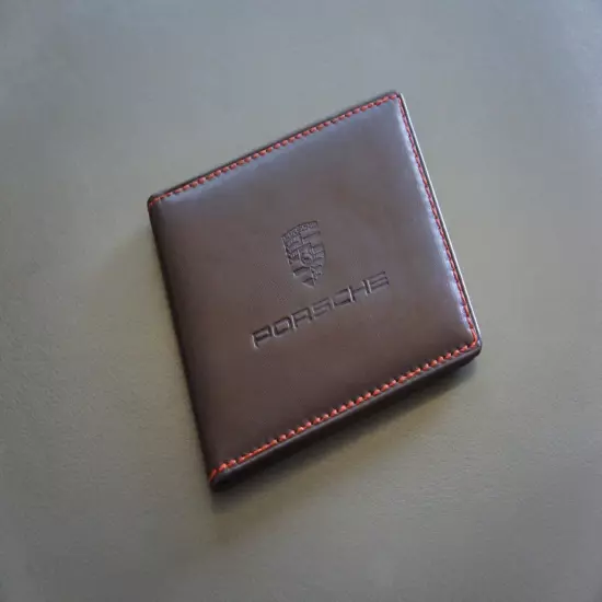 New Genuine Porsche Driver License Insurance Registration ID Leather Card Case