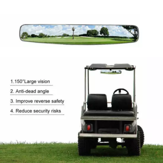 Golf Cart 16.5"INCH Extra Wide Panoramic Rear View Mirror For Yamaha EZGO Club 