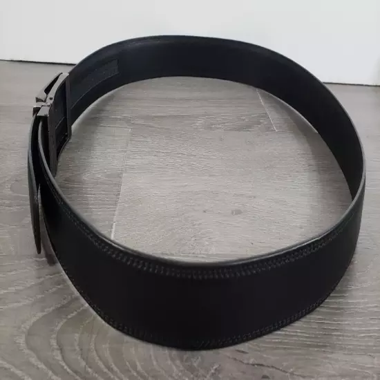 COMFORT CLICK Black Leather Belt Mens Size 28 - 38 ADJUSTABLE