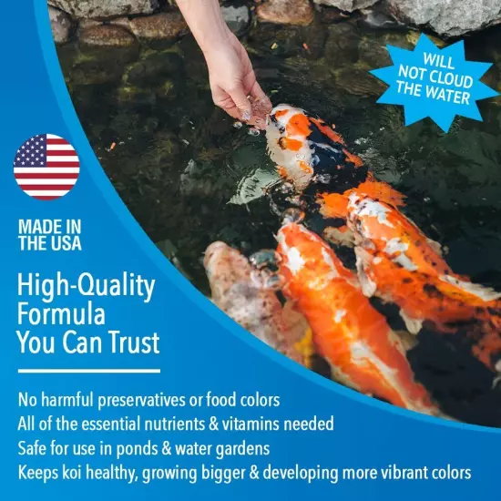 MICROBE-LIFT MLLSPBAG Sinking Fish Food Pellets for Ponds, Water Gardens, and