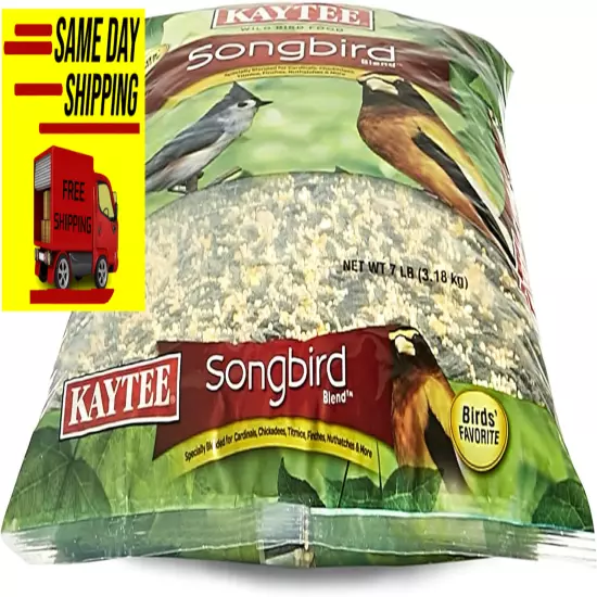 Kaytee Wild Bird Songbird Blend Food Seed, 7 Pound