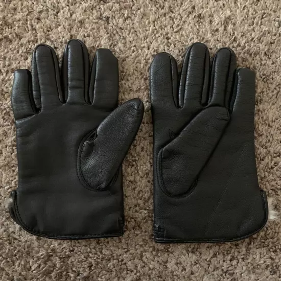 Vintage Gloves Rabbit Fur Lined Women’s 7.5-8.5 Winter Driving Cold Weather