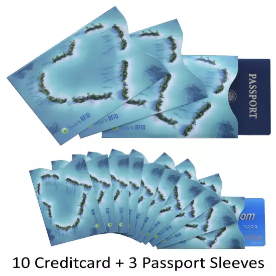 Secure RFID Blocking Sleeves Credit Cards Passports Protector Shield Holders