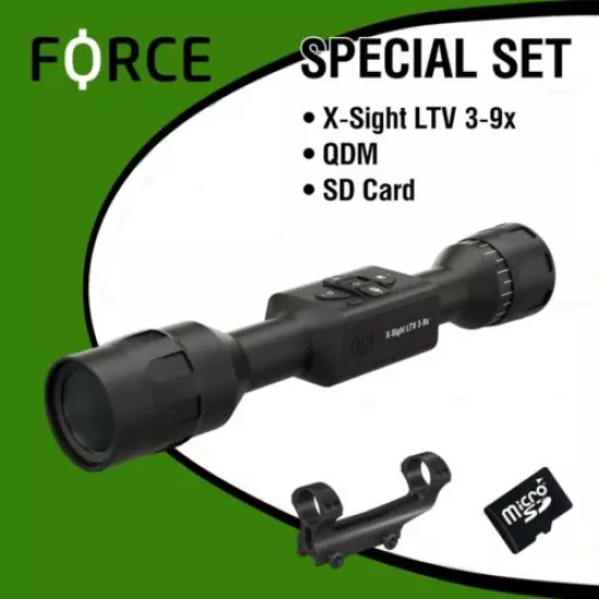 ATN X-SIGHT LTV 3-9x + FREE Set: QDM + SD Card + Fedex 2Day