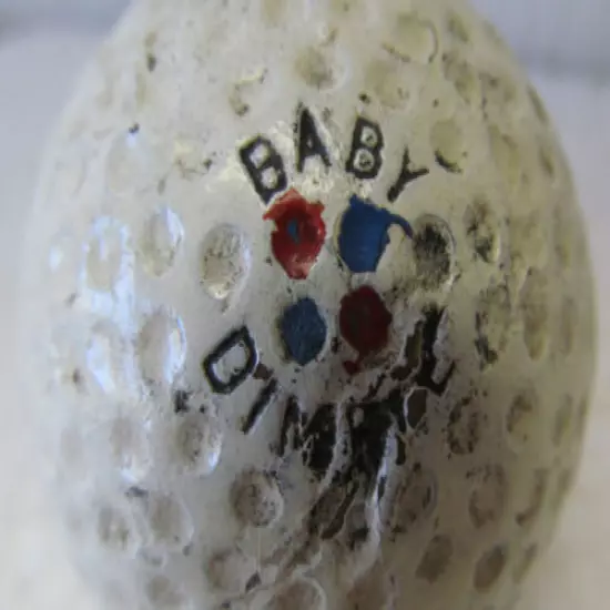 VINTAGE EARLY DIMPLE GOLF BALL CIRCA 1915 REPAINTED-THE SPALDING BABY DIMPLE