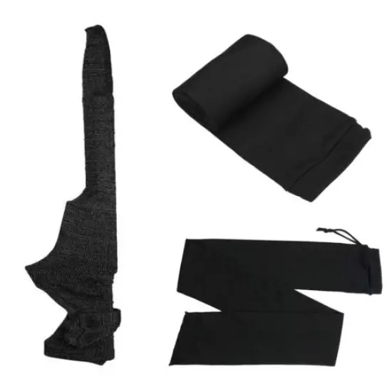 Black 54" Silicone Treated Gun Sock Rifle Shotgun Hunting Storage Sleeve Bags