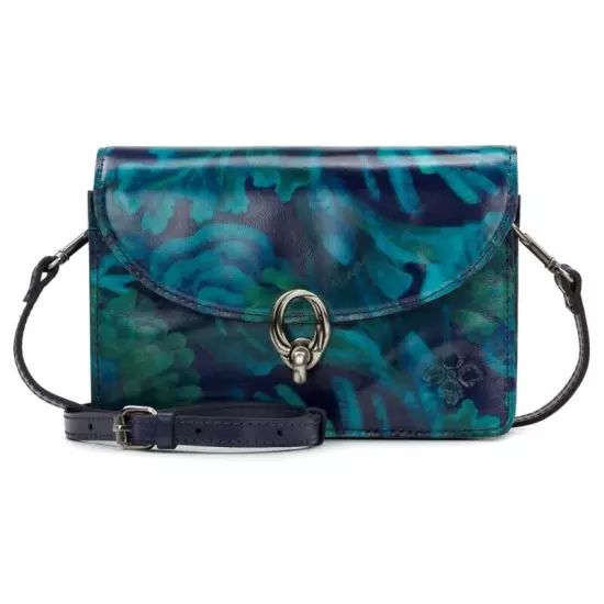 Patricia Nash Bella Leather Crossbody Bag Purse-Deep Blue Sea-NWT-$159.95