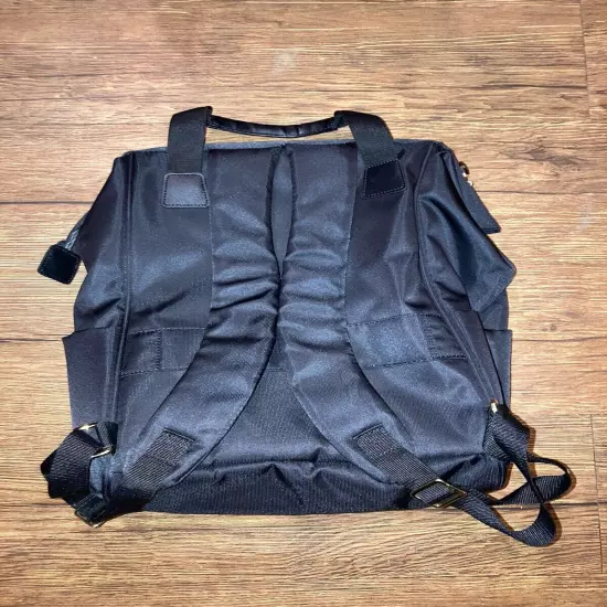 NWOT Delsey Paris Montrouge Black Nylon Laptop Backpack Carry On