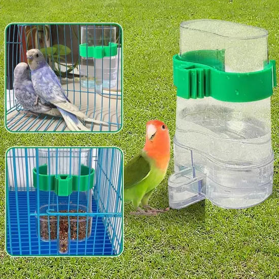 Cage Drinker Bird Water Dispenser Bottle Auto Feeder For Pet]Budgie-Finch-Parrot