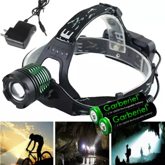 120000LM Powerful Led Headlamp Rechargeable Head Lamp Torch Flashlight Zoomable