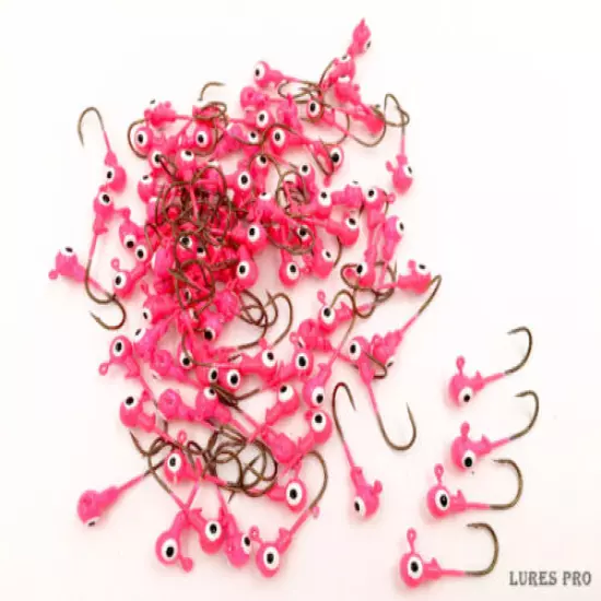 Lures Pro 50 PCs 1/32 1/16 oz 1/8 oz Lead Jig Heads Fishing hooks Crappie