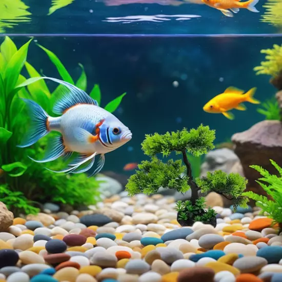 Fish Tank Simulation Water Plan Fish Tank Decoration, Sand Table Deco