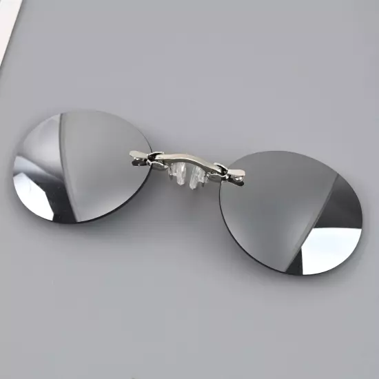 Clip On Nose Glasses Round Rimless Morpheus Sunglasses Mini Frameless Eyeglasses