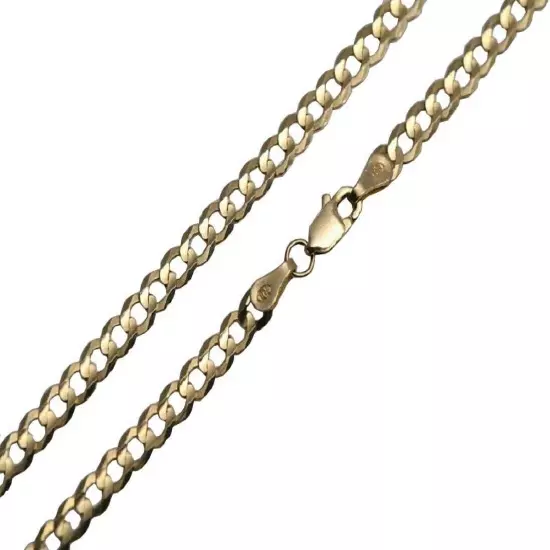 10k Yellow Gold Solid 3mm-12mm Cuban Link Chain Necklace Bracelet 7"-30"