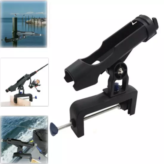 Adjustable Raft Boat Kayak Fishing Rod Pole Stand Bracket Mount Holder Rest Rack