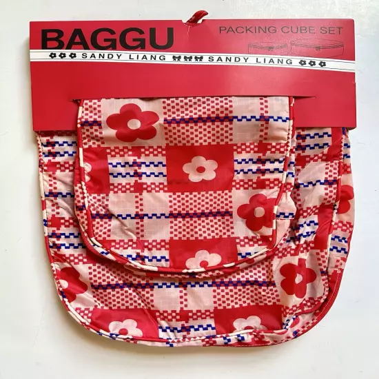 NEW! Baggu x Sandy Liang PACKING CUBE SET, Recycled Nylon Bags SOLD OUT + RARE!