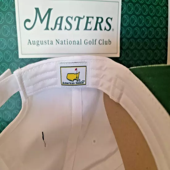 Augusta National Golf Club Logo Member Shop Rope Hat, White with Vintage Logo