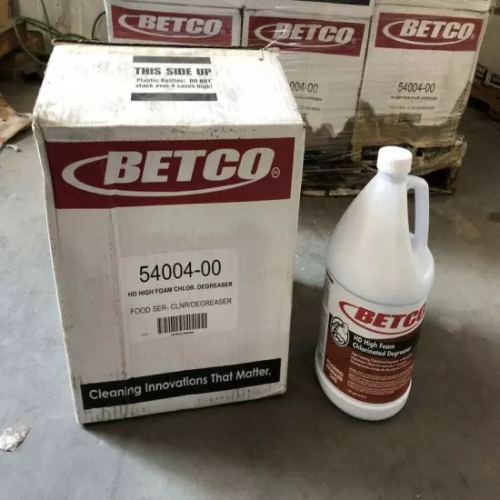 BETCO 54004-00 HD High Foam Chlorinated Degreaser / Cleaner ; 1 Gal -NIB of 4