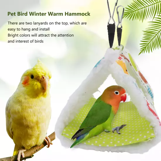 Pet Bird Winter Warm Hammock Thicken Hanging Parrot Triangle Nest Hammock For