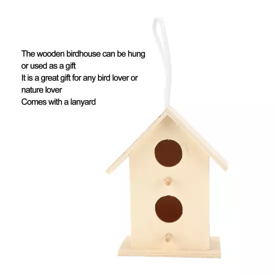 Innovative Wooden Birdhouse Natural And Safe DIY Wooden Small Birdhouse