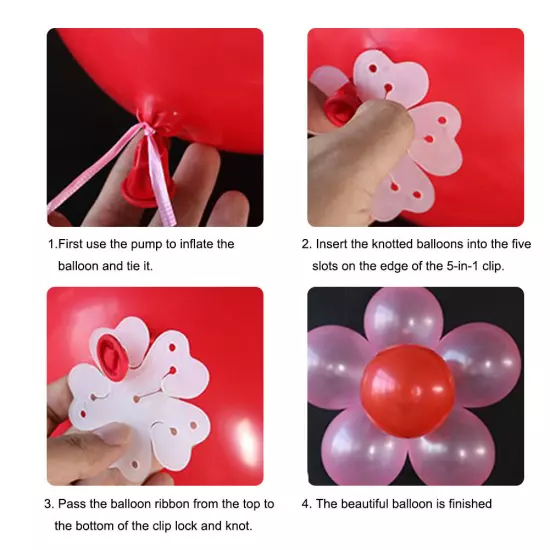 Balloon Flower Clips Ties For Decoration Part Accessories Holder 10 pcs