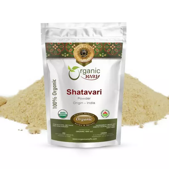 Organic Way Shatavari Powder - Organic, Kosher & USDA Certified