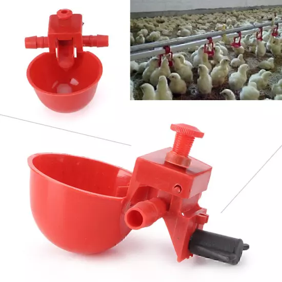 5pcs Poultry Chicken Water Drinker Farms Use Cup Feeding