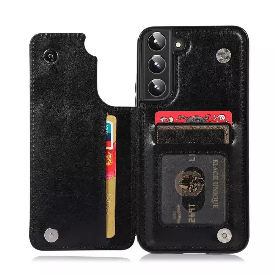 Back Flip Leather Wallet Cover Case for Samsung Galaxy S22 Plus